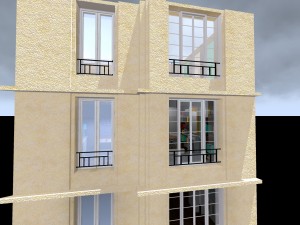 Réaménagement espace haussmanien facade